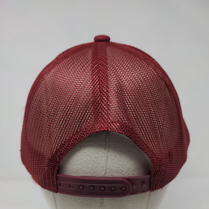 Bass Pro Shops Snapback Mesh Back Trucker Hat Red OSFM Gone Fishing Solid