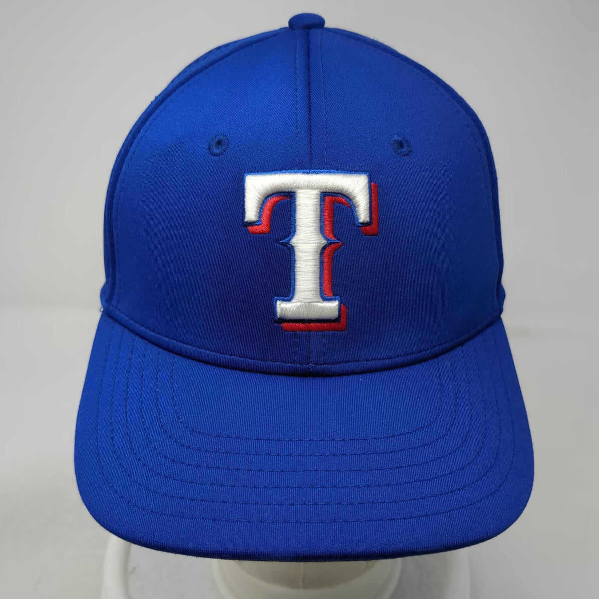 Texas Rangers MLB OC Sports Snapback Hat Blue One Size Laser Cut Vents Logo