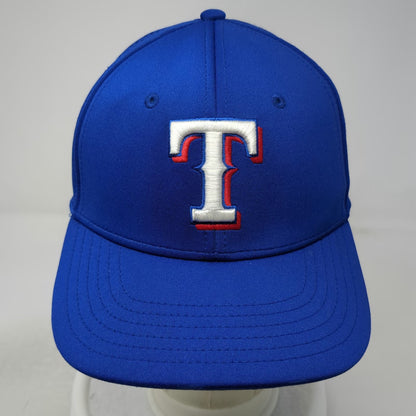 Texas Rangers MLB OC Sports Snapback Hat Blue One Size Laser Cut Vents Logo