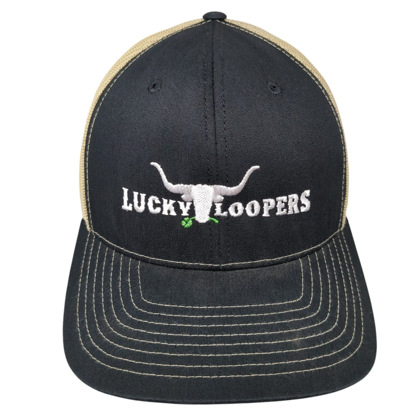Lucky Loopers Snapback Trucker Hat Multicolor OS Adjustable Mesh Back Richardson