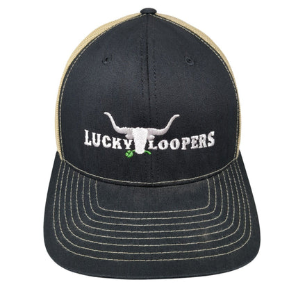 Lucky Loopers Snapback Trucker Hat Multicolor OS Adjustable Mesh Back Richardson
