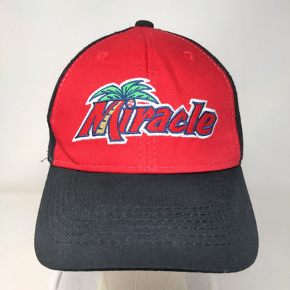 Miracle Snapback Mesh Back Trucker Hat Black OSFM Palm Tree Colorblock
