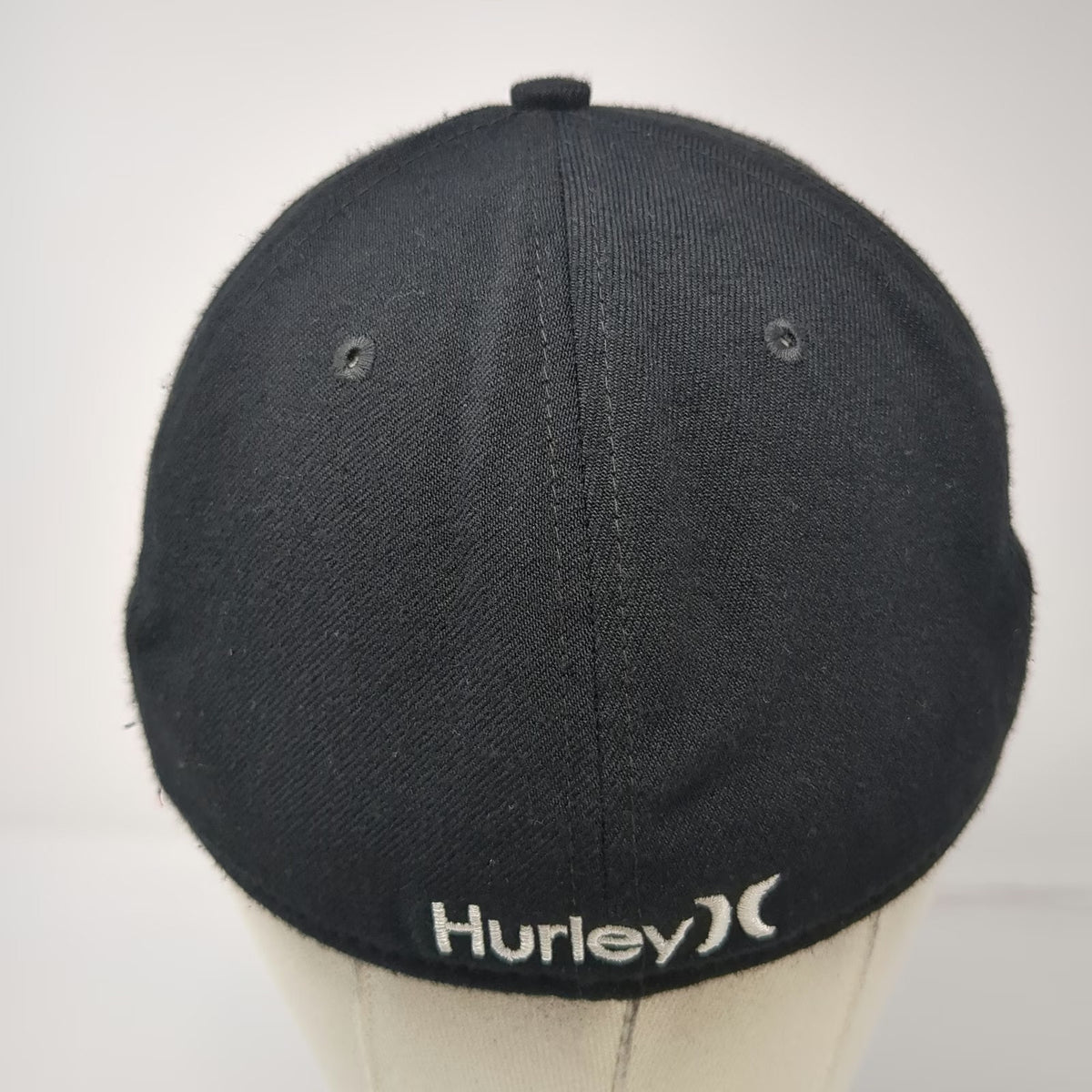 Hurley Baseball Cap Black One Size Boise State Embroidered Logo Stretch Fit Hat