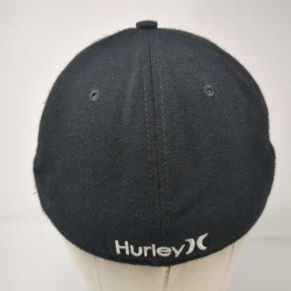 Hurley Baseball Cap Black One Size Boise State Embroidered Logo Stretch Fit Hat