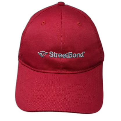 Port Authority Baseball Cap Red One Size StreetBond Embroidered Strapback Hat