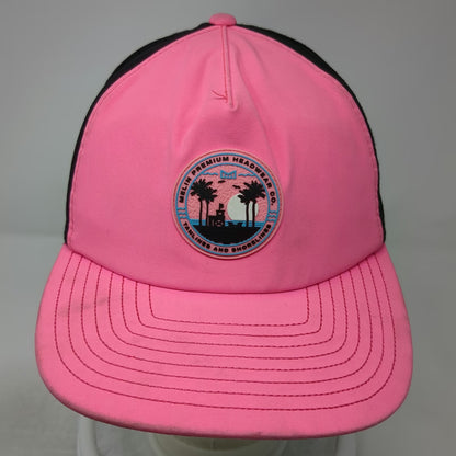 Melin Trucker Hat Pink S Hydro Neon Collection Perforated Snapback Palm Trees