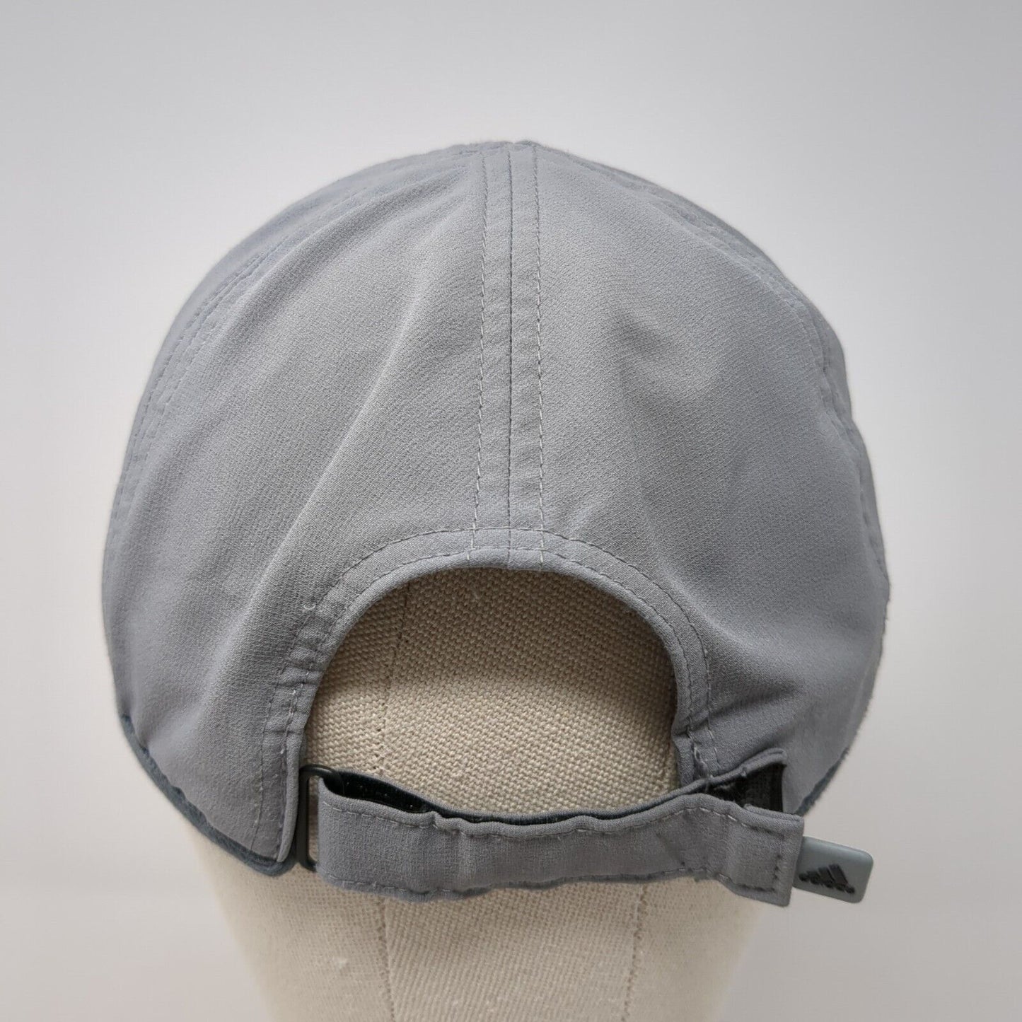 Adidas 3 Stripes Strapback Hat Gray One Size Adizero Solid Adjustable