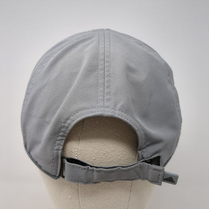 Adidas 3 Stripes Strapback Hat Gray One Size Adizero Solid Adjustable