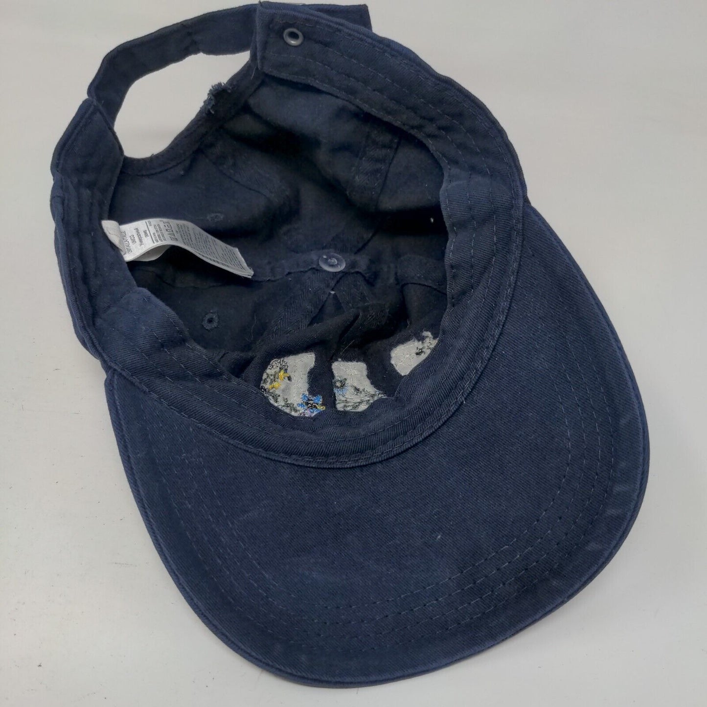 Gap Floral Logo Patch Slideback Hat Blue One Size Adjustable Vent Holes