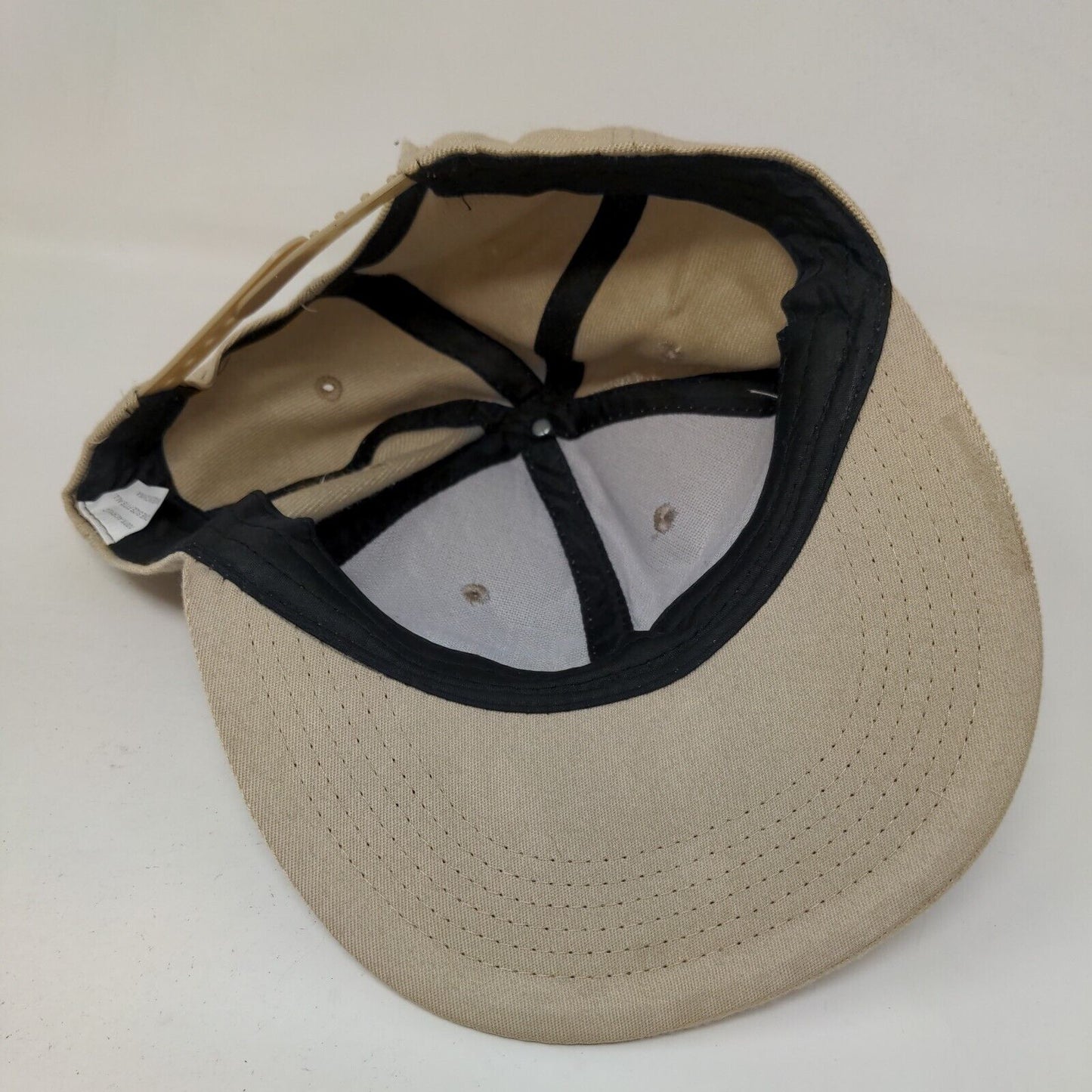 L' Union Fait La Force Snapback Hat Tan OSFA Adjustable Vented Holes 6 Panel