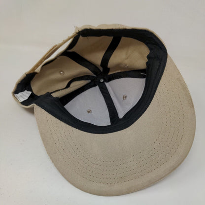 L' Union Fait La Force Snapback Hat Tan OSFA Adjustable Vented Holes 6 Panel