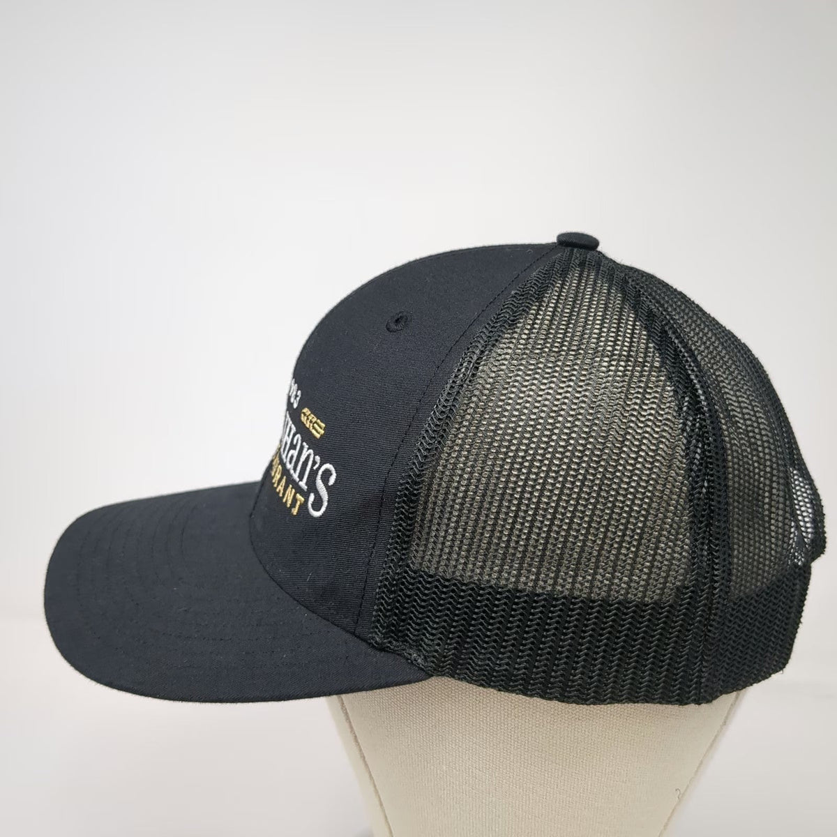 Richardson Trucker Hat Black One Size P.J. Whelihan's Pub Restaurant Mesh Back