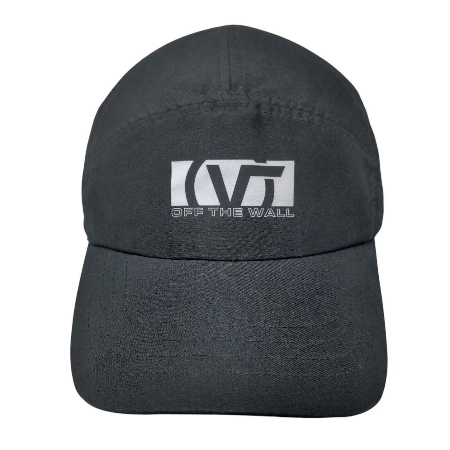 VANS Off The Wall Strapback 5 Panel Cap Black One Size Adjustable Vented Holes