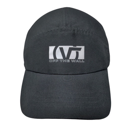VANS Off The Wall Strapback 5 Panel Cap Black One Size Adjustable Vented Holes
