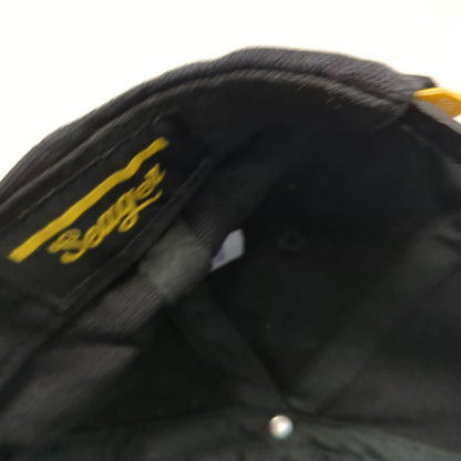Seager Company 5 Panel Hat Black One Size Snapback Cotton Patch Logo