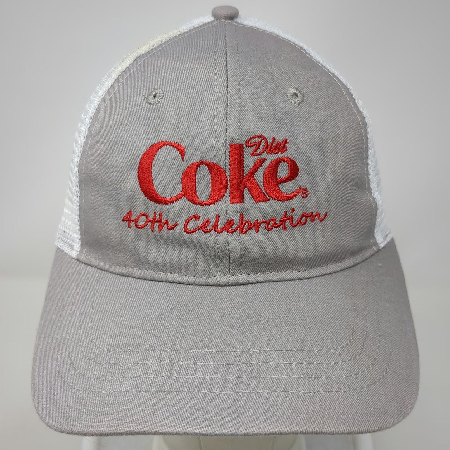 Cap America Diet Coke 40th Celebration Gray Trucker Hat One Size Mesh Snapback