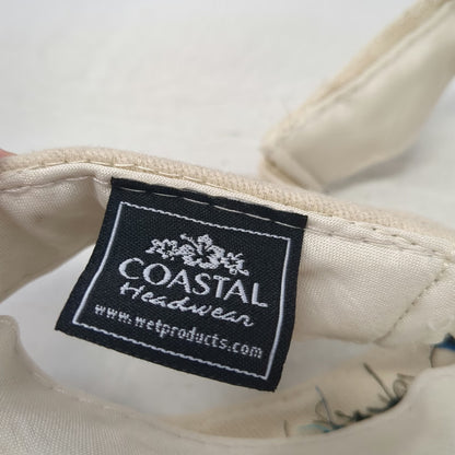 Coastal Headwear Visor Beige One Size Strapback Capt Dave's Whale Beach Hat