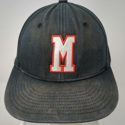 Champro Snapback Black XL Embroidered Letter M Gray Underbrim Sports Hat