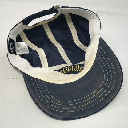 Callaway 5 Panel Blue One Size Polyester Contrast Stitching Adjustable Golf Hat