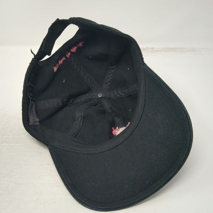 Attitude 101 Baseball Cap Black One Size Pink Embroidered Poizin Wine Skull Hat