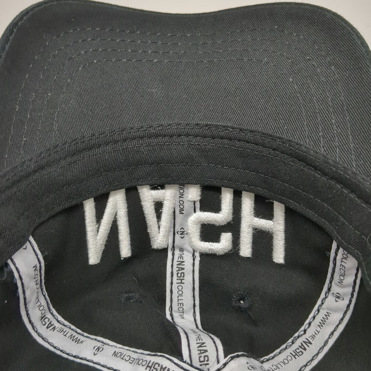The Nash Collection Baseball Cap Black One Size Slideback Nash Embroidered Hat