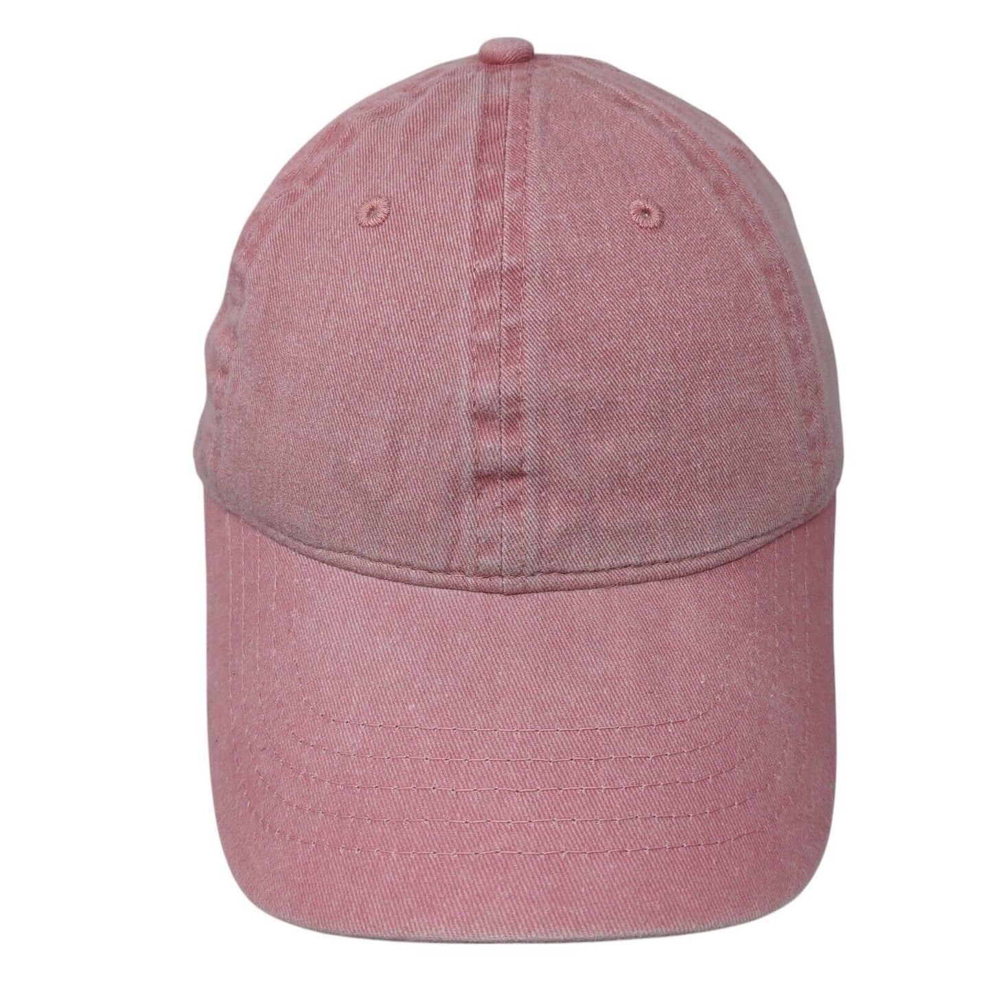 Unbranded Strapback Hat Pink One Size Adjustable Vented Holes 6 Panel Blank