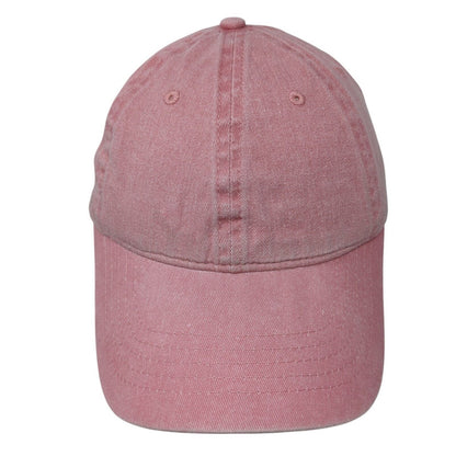 Unbranded Strapback Hat Pink One Size Adjustable Vented Holes 6 Panel Blank