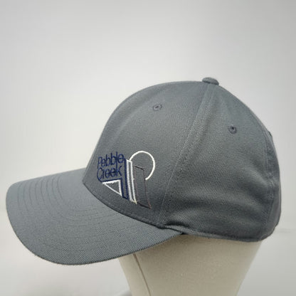 Yupoong Pebble Creek Baseball Cap Gray One Size Adjustable Flexfit 110 Logo Hat