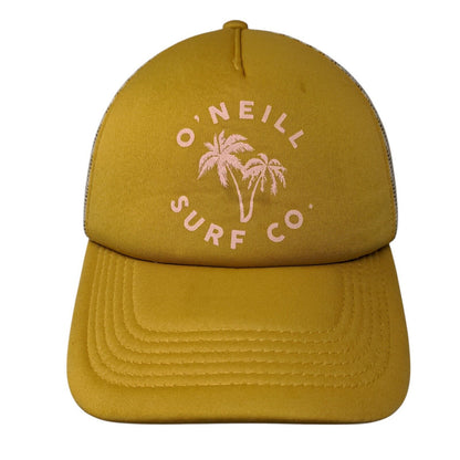 O'Neill Surf Co. Snapback Mesh Back Trucker Hat Yellow OSFA Colorblock
