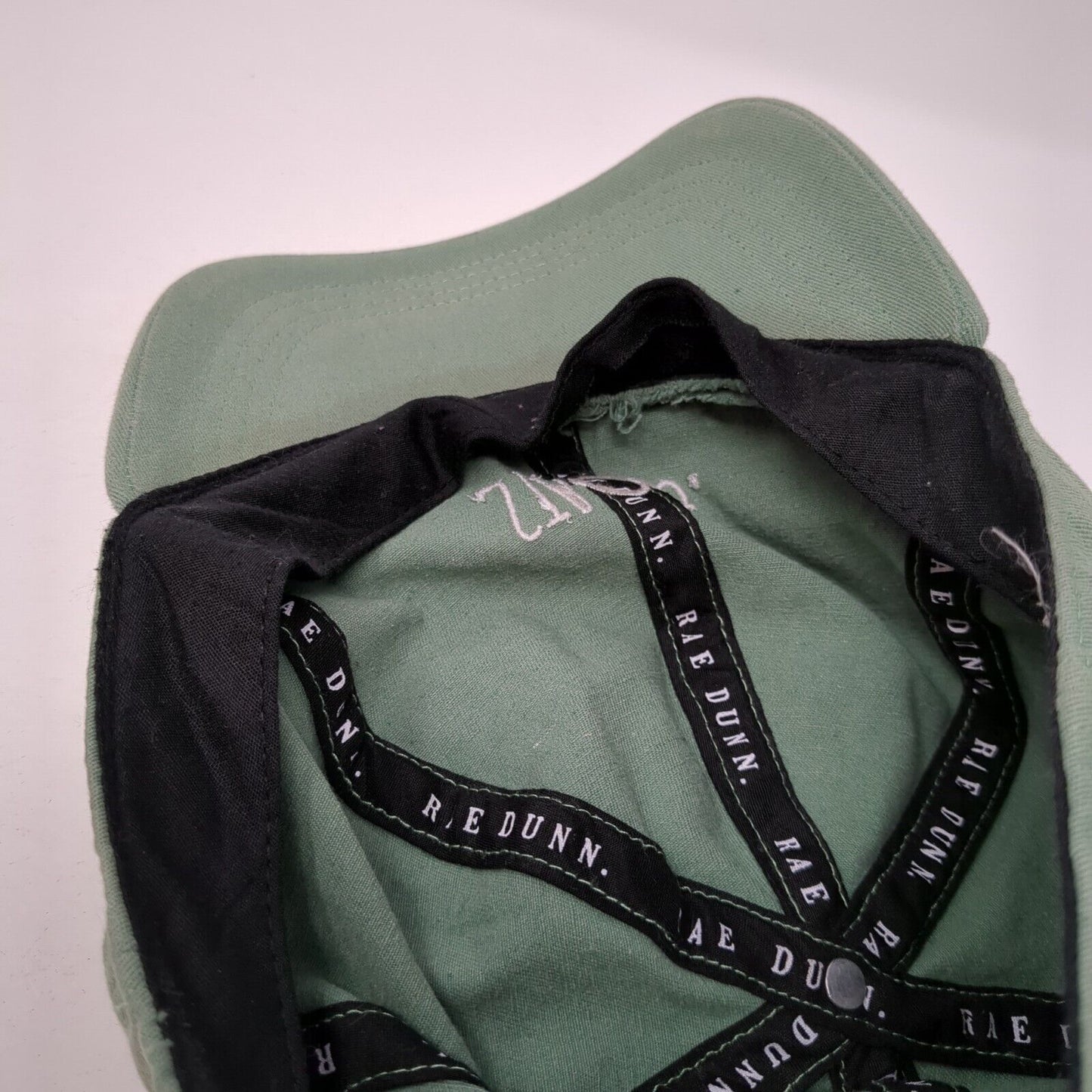 Strong Slideback Hat Green One Size Embroidered Rae Dunn Solid 6 Panel