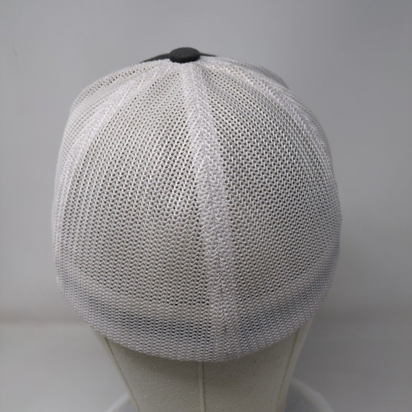 Flexfit Fitted Mesh Back Trucker Hat Gray One Size Colorblock Yupoong