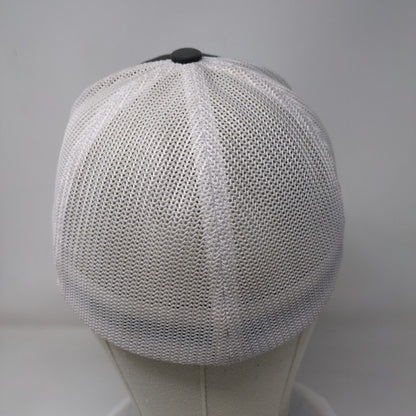 Flexfit Fitted Mesh Back Trucker Hat Gray One Size Colorblock Yupoong