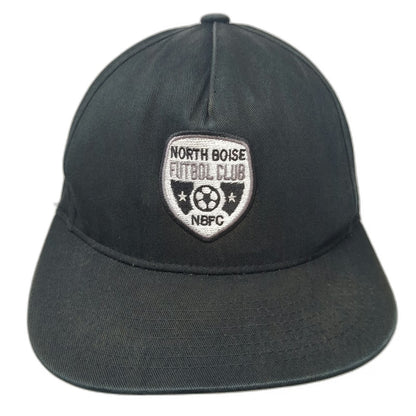Yupoong Snapback Black One Size North Boise Futbol Club Soccer Hat Green Brim