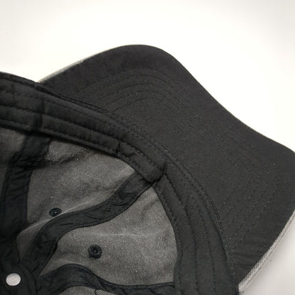 Unbranded Strapback Hat Gray One Size Solid 6 Panel Vent Holes Blank