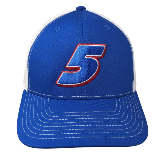 #5 Kyle Larson Strapback Hat Blue One Size Colorblock Pacific Headwear