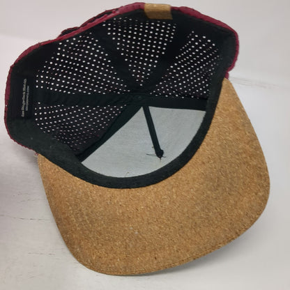 San Diego Cork Hat Red One Size Trucker Hat Cork American Flag Mesh Snapback