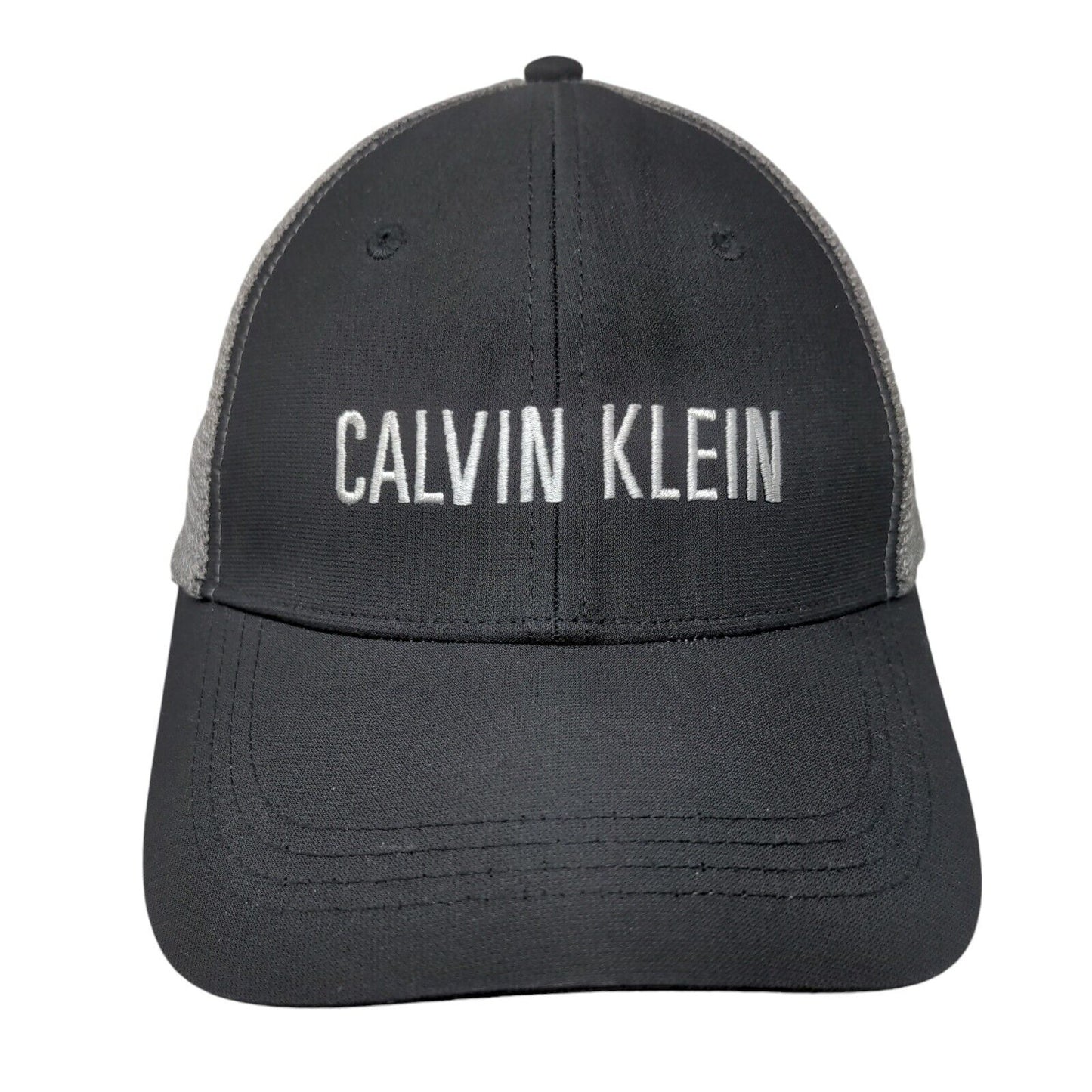 Calvin Klein Snapback Mesh Back Trucker Hat Black One Size Colorblock