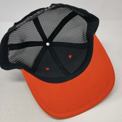 Richardson Trucker Hat Orange Black One Size Snapback Ditch Witch Rockies Patch