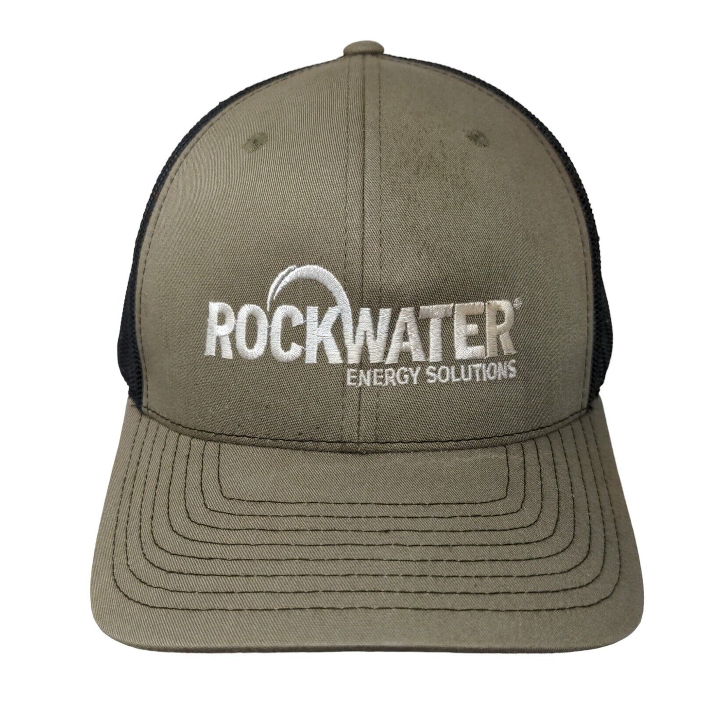 Rockwater Energy Solutions Snapback Mesh Back Trucker Hat Green One Size