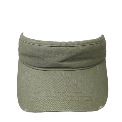 Unbranded Strapback Visor Hat Solid Green One Size Outdoor Adjustable Blank