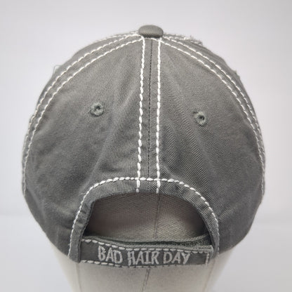 Bad Hair Day Baseball Cap Gray One Size Adjustable Distressed KB ETHOS Vintage