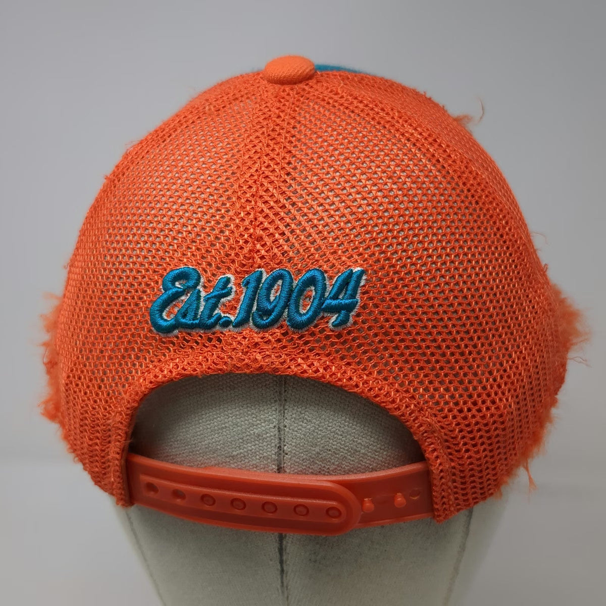 Mitchell & Ness Trucker Hat Orange Blue OSFM Philadelphia Patch Mesh Snapback