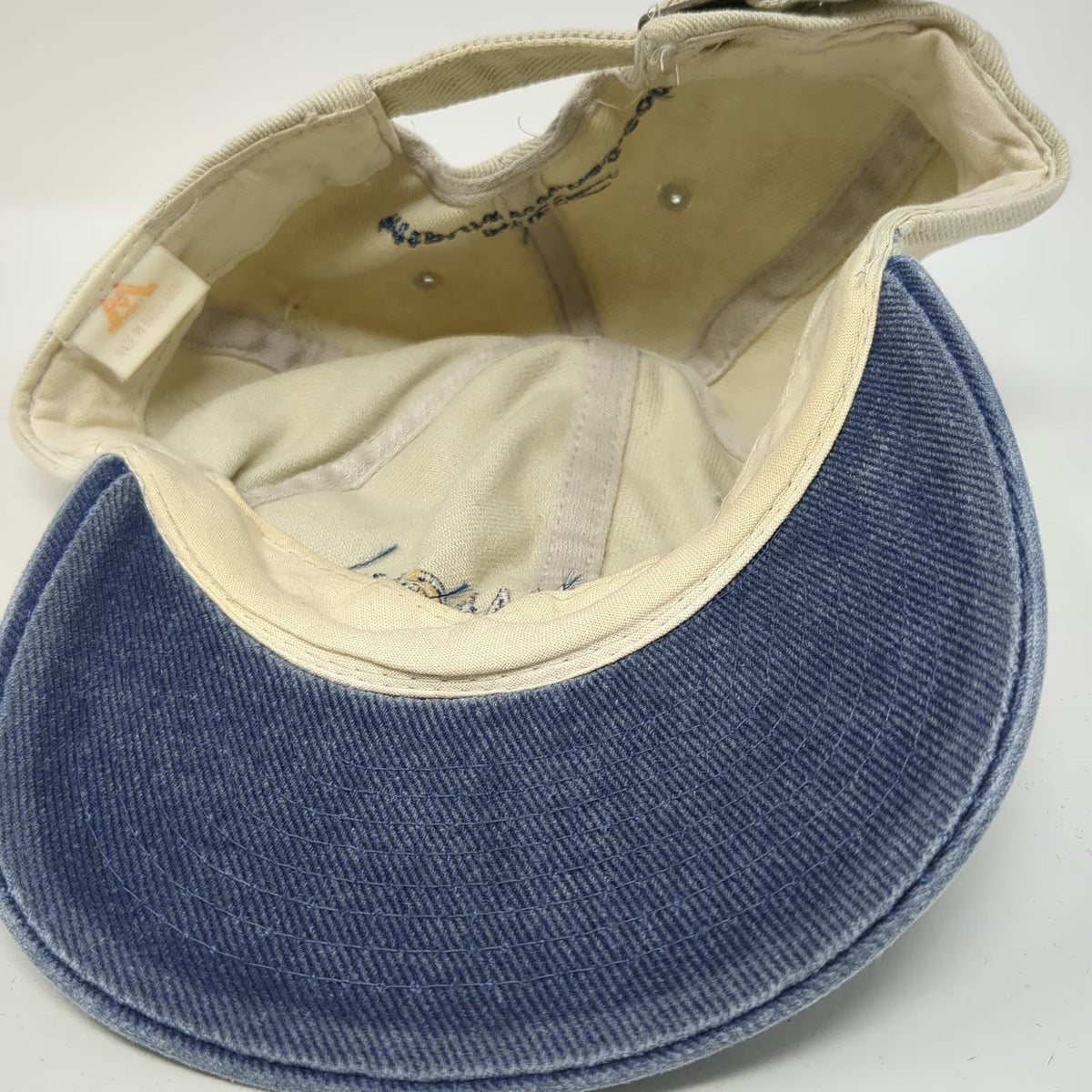 Mega NEC Just Imagine Hat Baseball Cap Beige Blue One Size Slideback Promo Logo