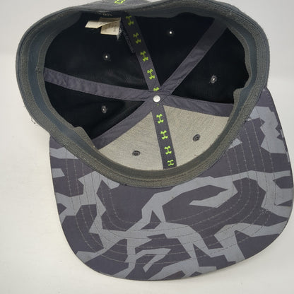 Under Armour Combine Fitted Hat Gray Large Embroidered Logo 6 Panel