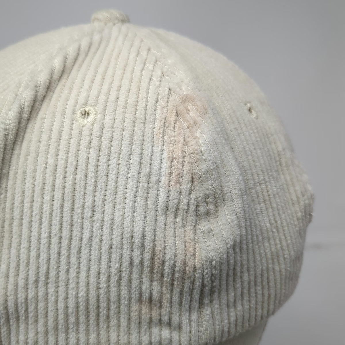 Jim Beam Whiskey Bourbon Baseball Cap Beige One Size Corduroy Organic Logo Hat