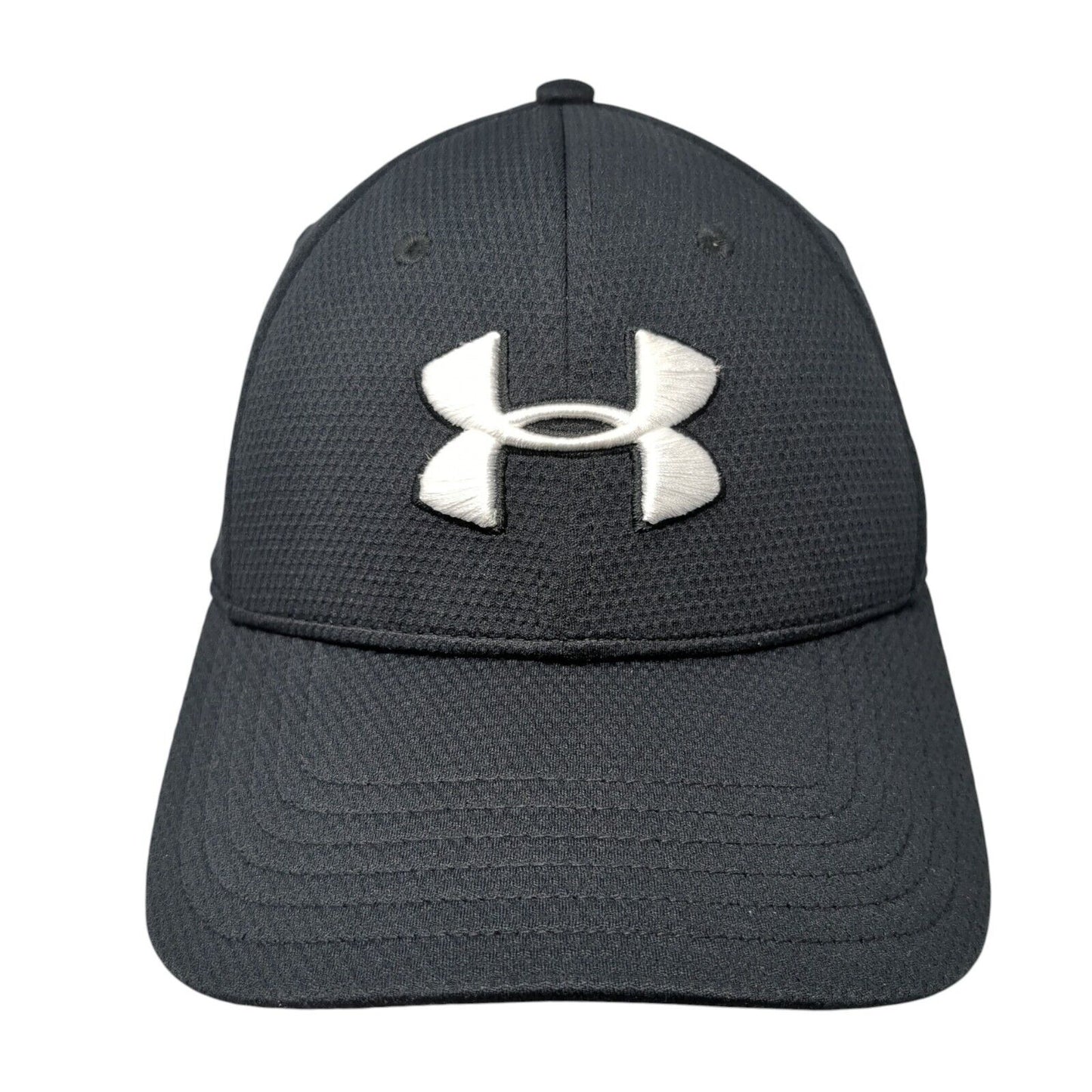 Under Armour Fitted Hat Black M/L Classic Fit Embroidered Blitzing Polyester