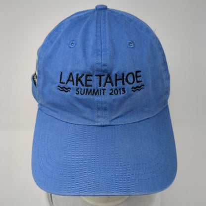 Lake Tahoe Summit 2013 Slideback Hat Blue One Size Solid Ahead Vintage