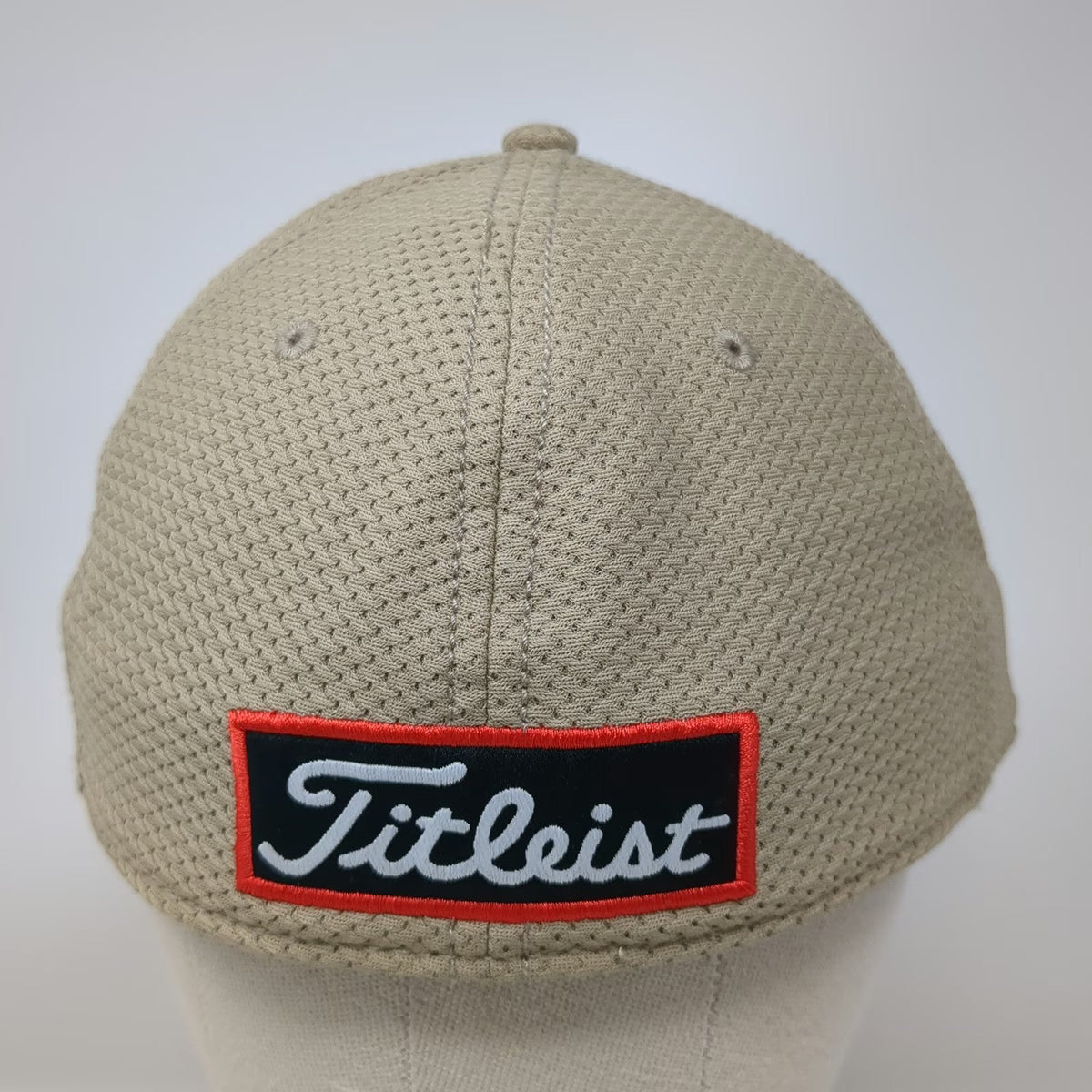 Titleist Baseball Cap Beige Blue L Pro V1 FJ A-Flex Mesh Breathable Golf Hat