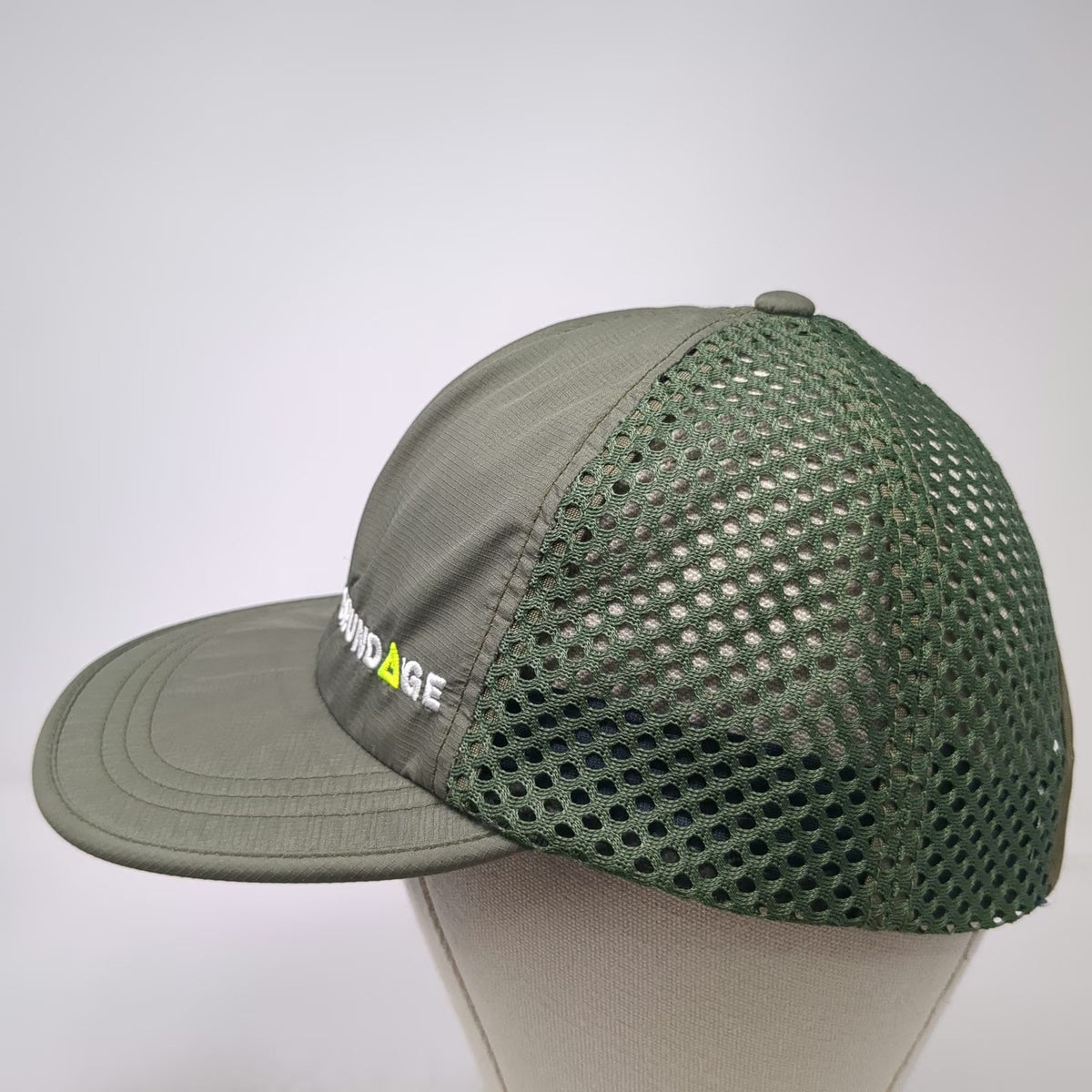 Richardson Baseball Cap Green One Size Brundage Mountain Ski Resort Mesh Hat