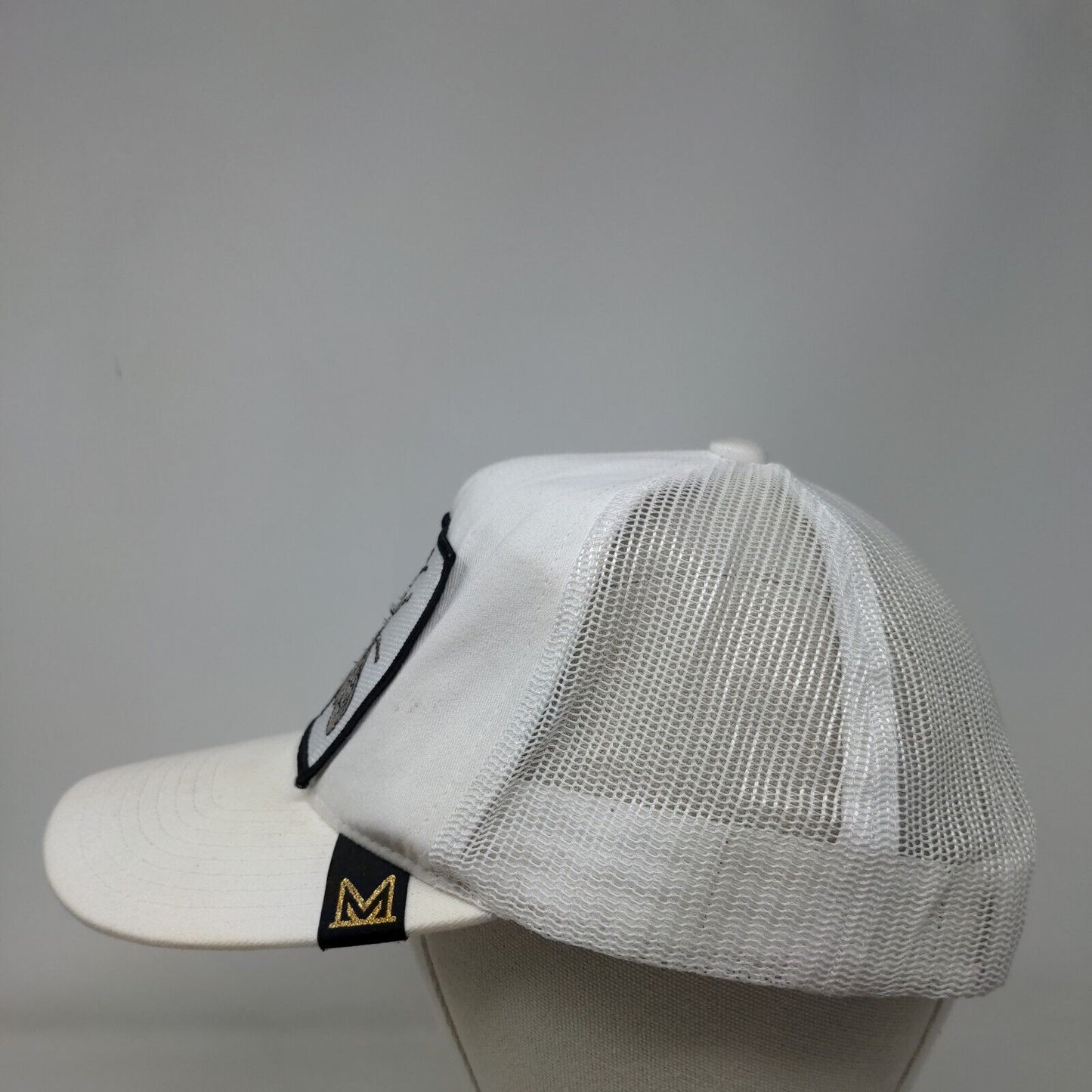Queen Bee Snapback Trucker Hat White Embroidered Mesh Back 6 Panel Dad Hats